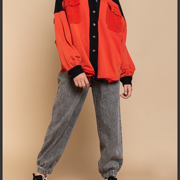 BP19❤️🖤POL pizazz in cherry+ black French terry shacke-lightweight+stunning❤️🖤 - Picture 3 of 11